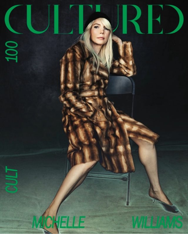 Michelle Williams in @le.monde.beryl on the cover of the second annual CULT100 issue @cultured_mag 

Thank you @kateyoung @nataliegilhool ✨